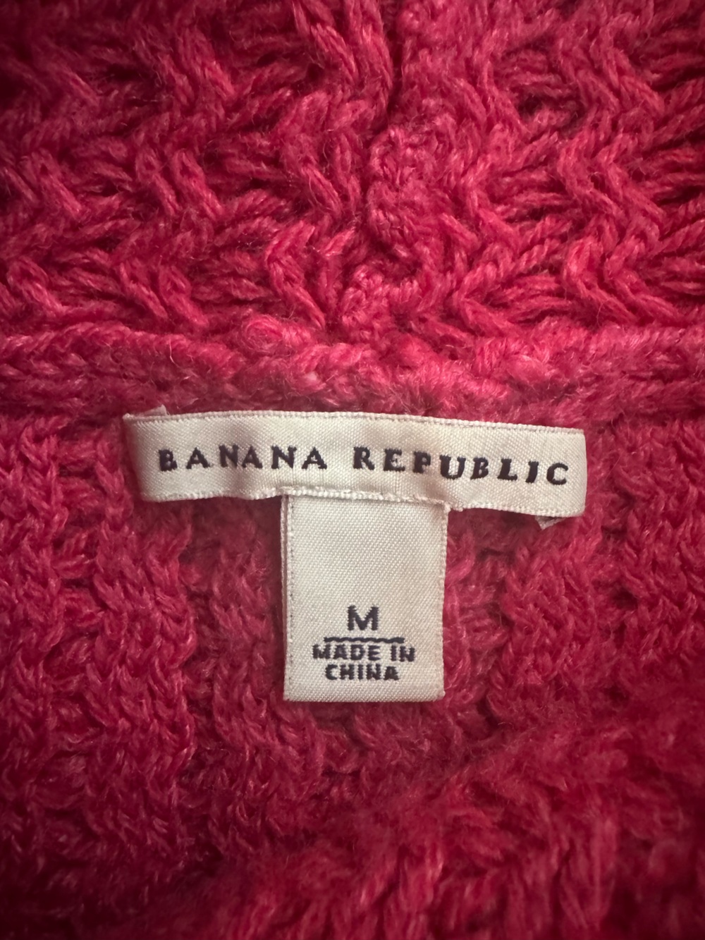 Banana Republic Off-the-Shoulder Cable Sweater in Raspberry - Picture 4 of 4